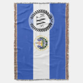Die Flagge von El Salvador Decke (Vorderseite Vertikal)