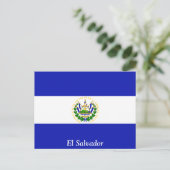 Die Flagge von El Salvador. Postkarte (Stehend Vorderseite)