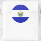 Die Flagge von El Salvador. Runder Aufkleber (Tasche)