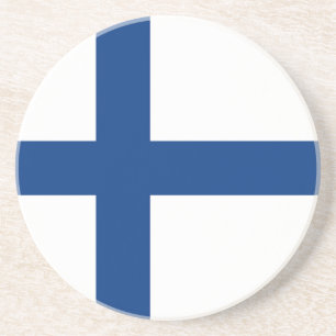 Die Flagge von Finnland - Siniristilippu Untersetzer