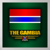 Die Flagge von Gambia Poster (Vorne)