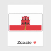 Die Flagge von Gibraltar Aufkleber (Blatt)