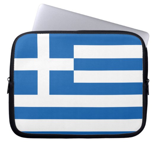 Die Flagge von Griechenland Laptopschutzhülle (Vorderseite)