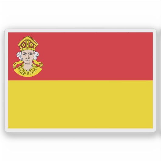 Die Flagge von Hagenow Aufkleber (Vorderseite)