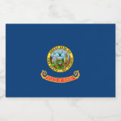 Die Flagge von Idaho: der Staat von Gem, der Ameri Alkoholflaschenetikett (Einzelnes Label)