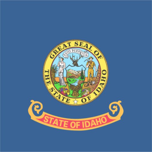Die Flagge von Idaho: der Staat von Gem, der Ameri Aufkleber (Vorderseite)