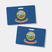 Die Flagge von Idaho: der Staat von Gem, der Ameri Ausweis (Vorder- & Rückseite)