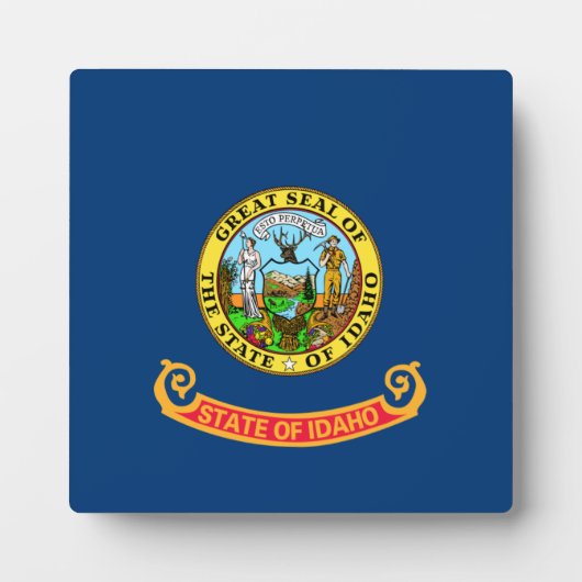 Die Flagge von Idaho: der Staat von Gem, der Ameri Fotoplatte (Vorderseite)