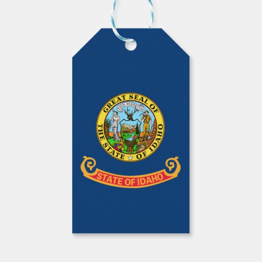 Die Flagge von Idaho: der Staat von Gem, der Ameri Geschenkanhänger (Rückseite)