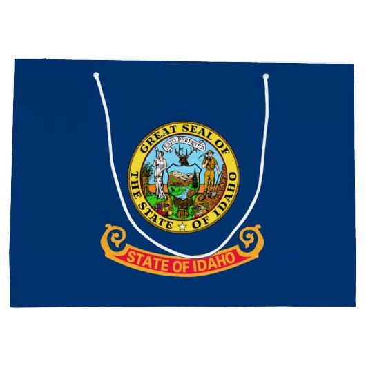 Die Flagge von Idaho: der Staat von Gem, der Ameri Große Geschenktüte (Rückseite)
