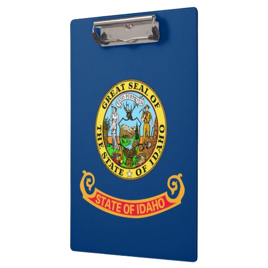 Die Flagge von Idaho: der Staat von Gem, der Ameri Klemmbrett (Links)
