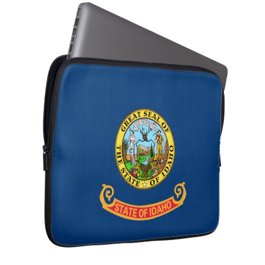 Die Flagge von Idaho: der Staat von Gem, der Ameri Laptopschutzhülle (Vorne Rechts)