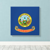 Die Flagge von Idaho: der Staat von Gem, der Ameri Leinwanddruck (Insitu (Holzboden))