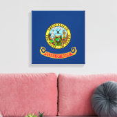 Die Flagge von Idaho: der Staat von Gem, der Ameri Leinwanddruck (Insitu (Wohnzimmer))
