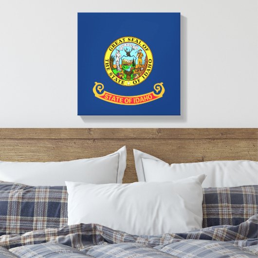 Die Flagge von Idaho: der Staat von Gem, der Ameri Leinwanddruck (Insitu (Schlafzimmer))