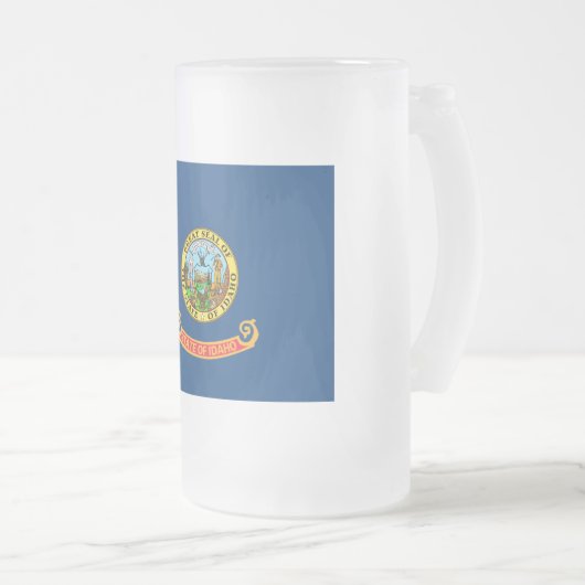 Die Flagge von Idaho: der Staat von Gem, der Ameri Mattglas Bierglas (VorderseiteRechts)