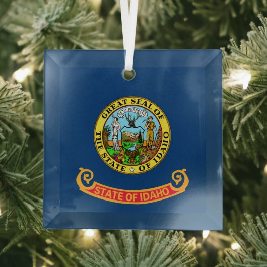Die Flagge von Idaho: der Staat von Gem, der Ameri Ornament Aus Glas (Insitu)