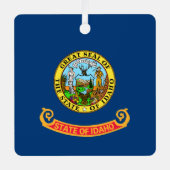 Die Flagge von Idaho: der Staat von Gem, der Ameri Ornament Aus Metall (Vorderseite)