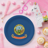 Die Flagge von Idaho: der Staat von Gem, der Ameri Pappteller (Party)