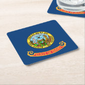 Die Flagge von Idaho: der Staat von Gem, der Ameri Rechteckiger Pappuntersetzer (angewinkelt)