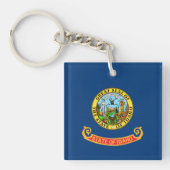 Die Flagge von Idaho: der Staat von Gem, der Ameri Schlüsselanhänger (Vorderseite)