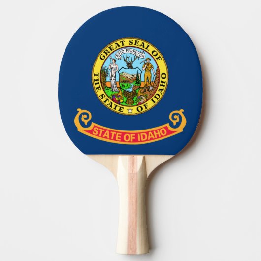 Die Flagge von Idaho: der Staat von Gem, der Ameri Tischtennis Schläger (Vorderseite)