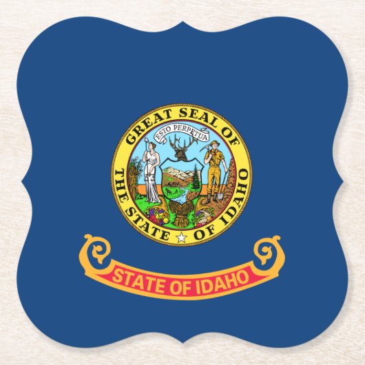Die Flagge von Idaho: der Staat von Gem, der Ameri Untersetzer (Vorderseite)