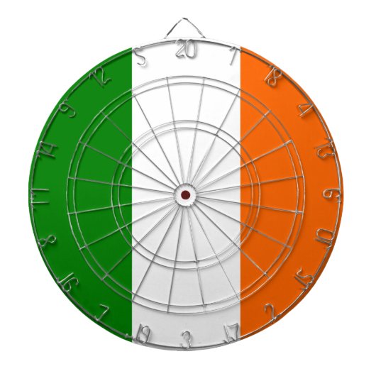 Die Flagge von Irland Dartscheibe (vorne)