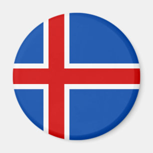 Die Flagge von Island Magnet