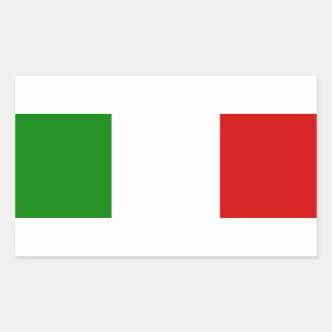 Die Flagge von Italien Rechteckiger Aufkleber