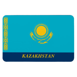 Die Flagge von Kasachstan Magnet