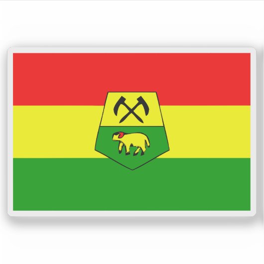 Die Flagge von Khouribga, Marokko Aufkleber (Vorderseite)