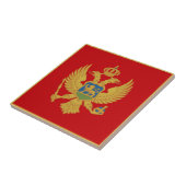 Die Flagge von Montenegro Fliese (Seite)
