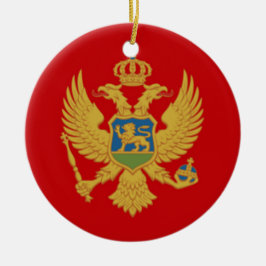 Die Flagge von Montenegro Keramikornament