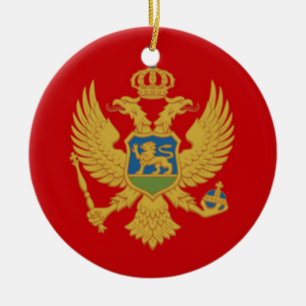 Die Flagge von Montenegro Keramikornament