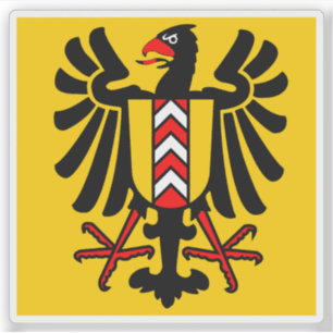 Die Flagge von Neuchâtel (Neuchatel), Schweiz Aufkleber