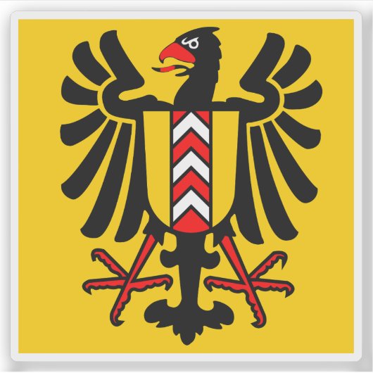 Die Flagge von Neuchâtel (Neuchatel), Schweiz Aufkleber (Vorderseite)