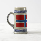 Die Flagge von Norwegen Bierglas (Links)