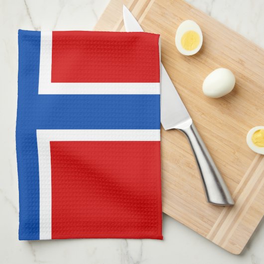 Die Flagge von Norwegen Handtuch (Viertel Falte)