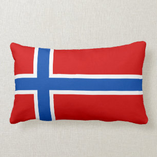 Die Flagge von Norwegen Lendenkissen