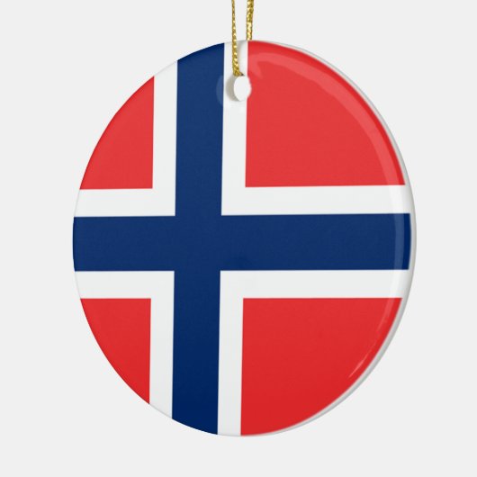 Die Flagge von Norwegen - Skandinavien Keramik Ornament (Links)