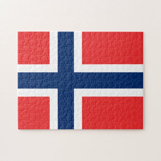 Die Flagge von Norwegen - Skandinavien Puzzle (Horizontal)