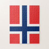 Die Flagge von Norwegen - Skandinavien Puzzle (Vertikal)