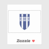 Die Flagge von Reykjavik, Island Aufkleber (Blatt)