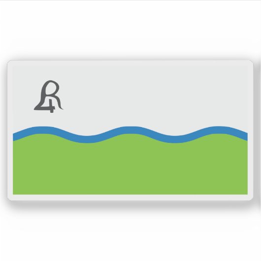 Die Flagge von Río Cuarto, Argentinien Aufkleber (Vorderseite)