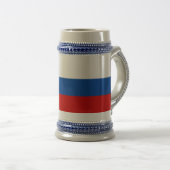 Die Flagge von Russland Bierglas (VorderseiteRechts)