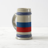 Die Flagge von Russland Bierglas (Vorderseite Links)