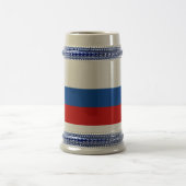 Die Flagge von Russland Bierglas (Mittel)