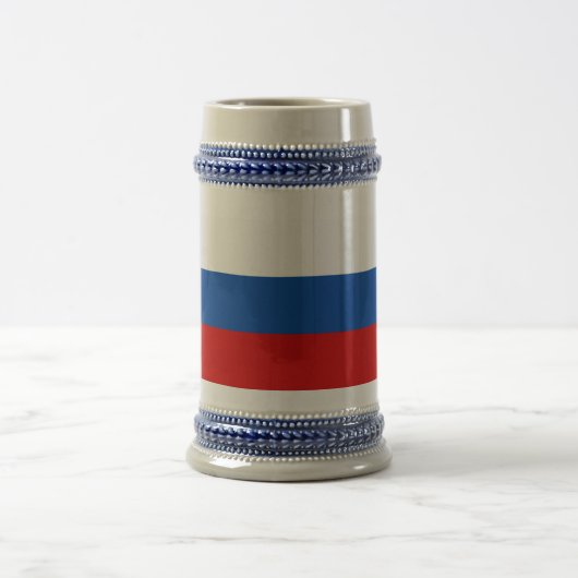 Die Flagge von Russland Bierglas (Mittel)