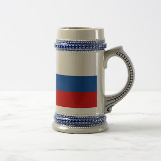 Die Flagge von Russland Bierglas